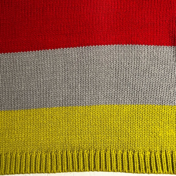 Lulus Color Me Cozy Pink Multi Color Block Turtleneck Sweater Sz S - Picture 12 of 13